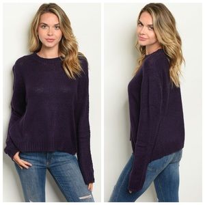 🆕Purple knit pullover sweater